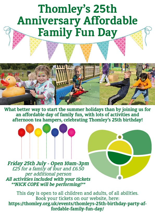 The Thomley charity in Wormighall https://thomley.org.uk/ will be celebrating 25 years of Thomley with a fun day on the 25th July 2025